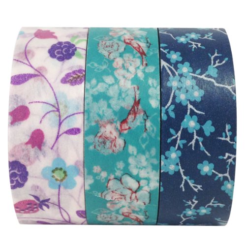 Allydrew Sweet Dusk Washi Masking Tape, 10m by 15mm, Set of 3