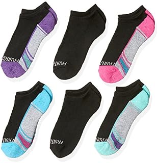 Fruit of the Loom Girls' Little Everyday Active No Show Athletic Socks