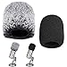 TANCUDER 2 Stück Mikrofon Windschutz Pelziger Mikrofon Windschutz Muff Mikrofonabdeckung Schaumstoff Mikrofonabdeckung für Viele Mikrofonen (Schwarz, Grau)