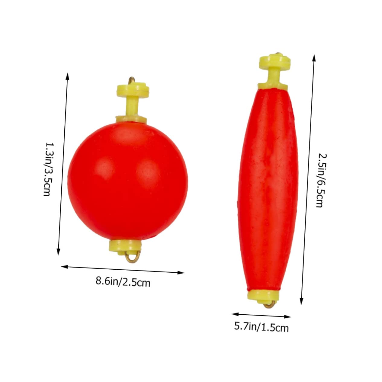 VANZACK Lot De 4 Flotteurs De Pêche Leurres en Mousse pour La Pêche À La Mouche en Mer Ruisseau Lac Accessoires 20 Pièces X 4