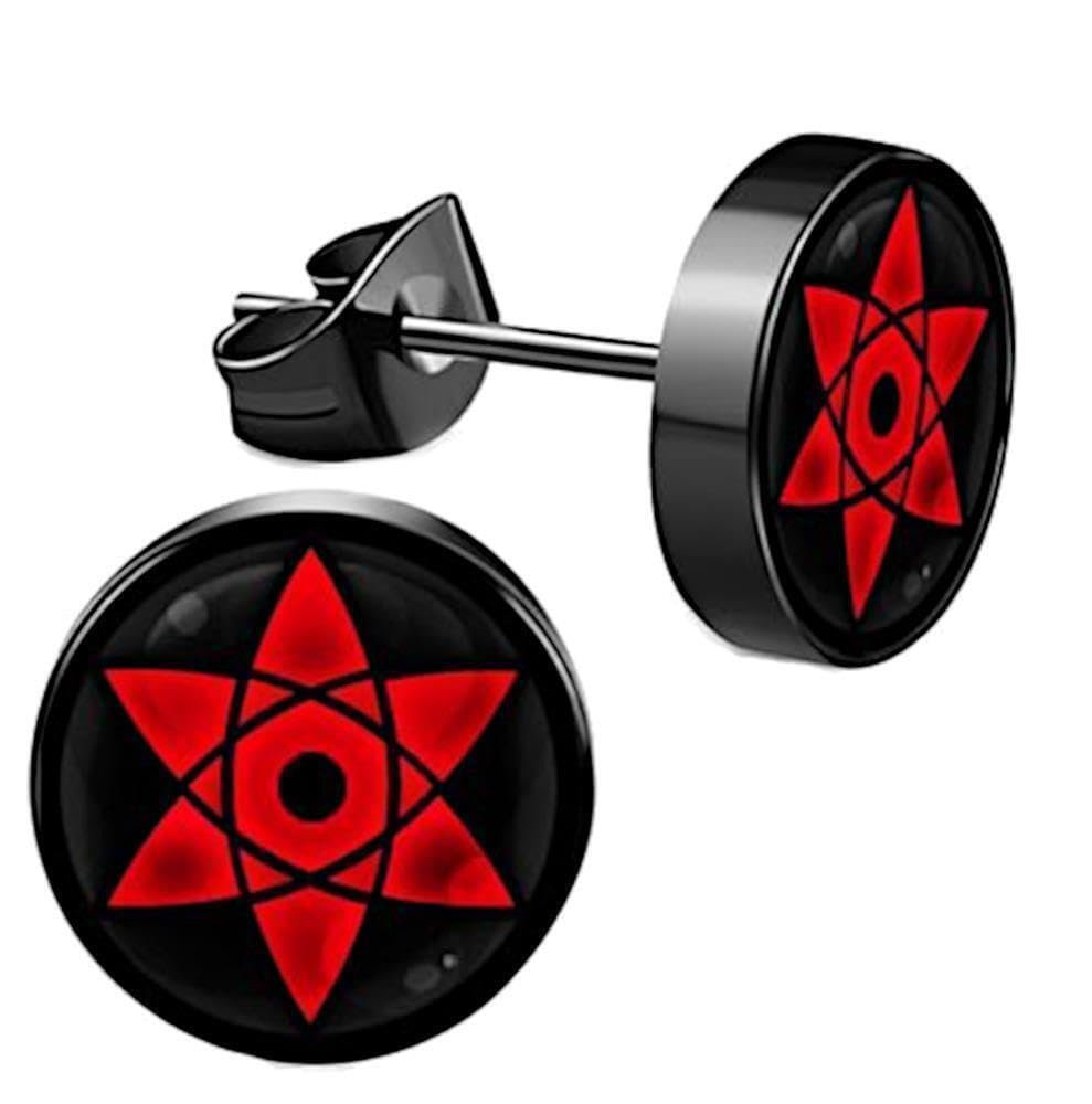 XHBTS 3 Paia Di Orecchini Ispirati A Naruto | Nuvola Rossa, Pugnale E Stella Ninja | Accessori Cosplay In Metallo