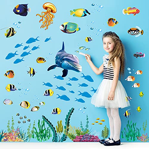 Vinilo Decorativo Pared Ocean Fish 3D Removible 4 Hojas miniatura 4
