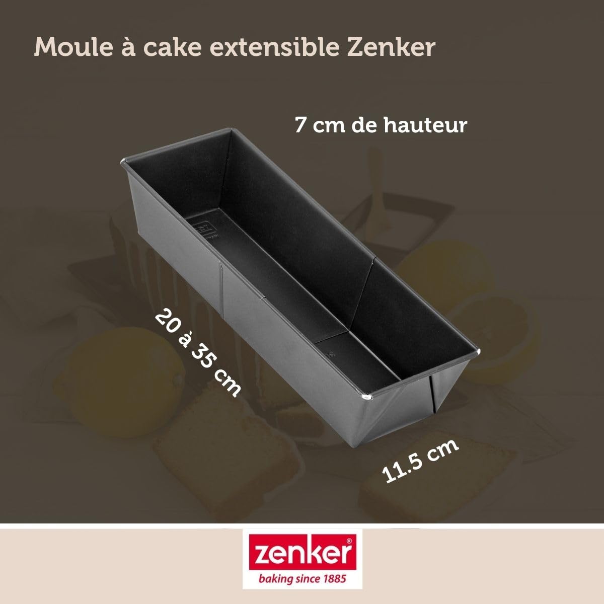 Moule à Cake Mini 20 Cm Zenker - Acier Antiadhésif - Pour Cake, Brioche Et Pain De Mie