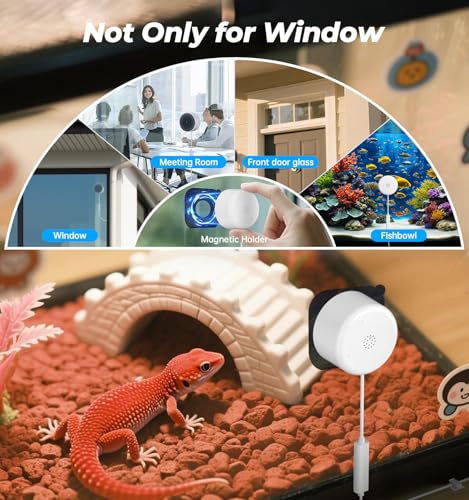 Image of 4MP /2K Window Security Camera 4Packs, No Drill 5G&2.4G WiFi Indoor Cameras for Home Security Monitoring Outdoor through Glass, Color Night Vision, 24 /7 AI Human Detection, Apt. Easy Mag. Stick Install