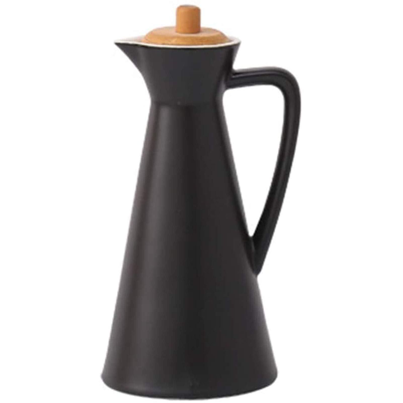 Pojemnik na olej, vintage butelka oleju, ceramiczny dozownik octu oleju butelka oleju pojemniki kuchenne szczelny nalewak sos cruet duża pojemność przechowywanie oleju butelka-E ||800 ml