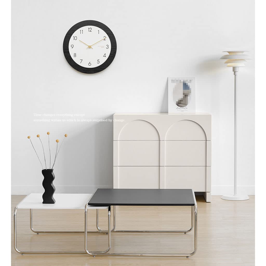 Stylowy nowoczesny minimalistyczny zegar ścienny 38 cm cichy na baterie okrągły zegar ścienny styl skandynawski zegar ścienny z motywem słojów drewna dekoracyjny do domu zegar kwarcowy cichy
