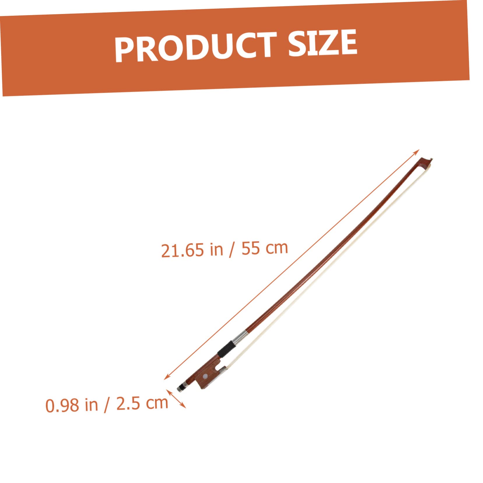 Garneck Violin Bow Brazilwood with Horsehair for Beginners Students Durable Musical Instrument Accessory for Practice and Performance