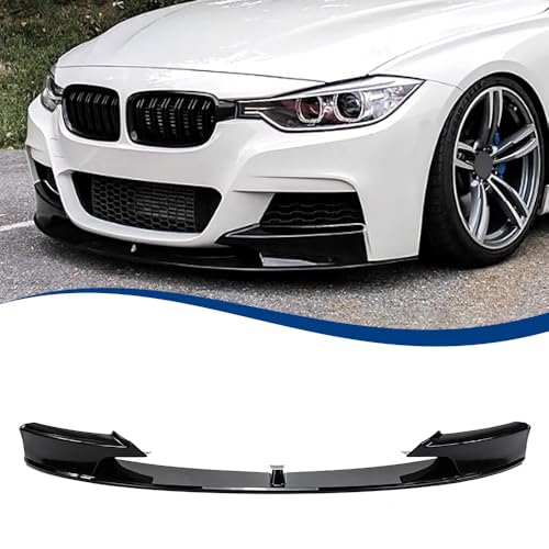XPHAZZ Front Lip Compatible with 3-Series Sedan M-Sport Package (Gloss Black, 2012-2018 F30)