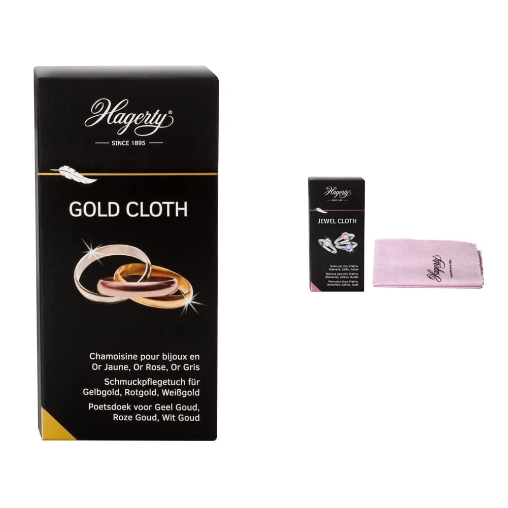 Chiffon Hagerty Gold Cloth et chamoisine pour bijoux en or et platine 30x36cm