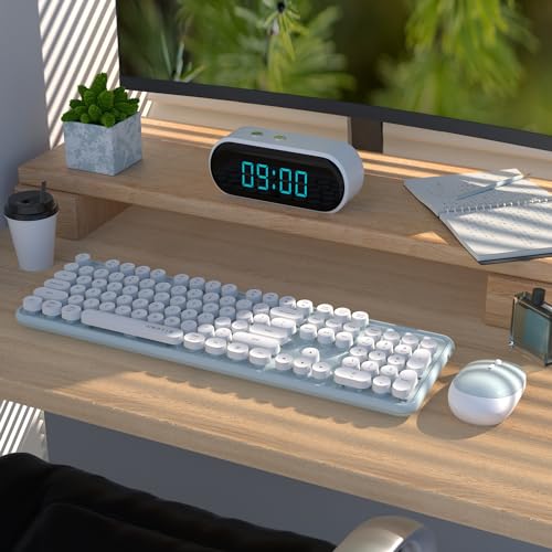 Image of UBOTIE Colorful Wireless Keyboard and Mouse Combo (Green-White)
