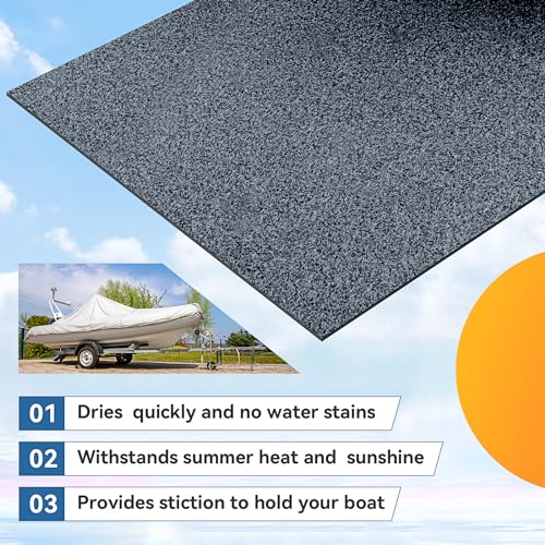 image for Timgle 16 Inches x 16 ft Boat Trailer Bunk Carpet Polyester Marine Gra