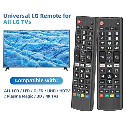 Image of Universal for LG TV Remote, Replacement Remote Control for LG Smart TVs. with Netflix Quick Button. 1-Year Warranty.