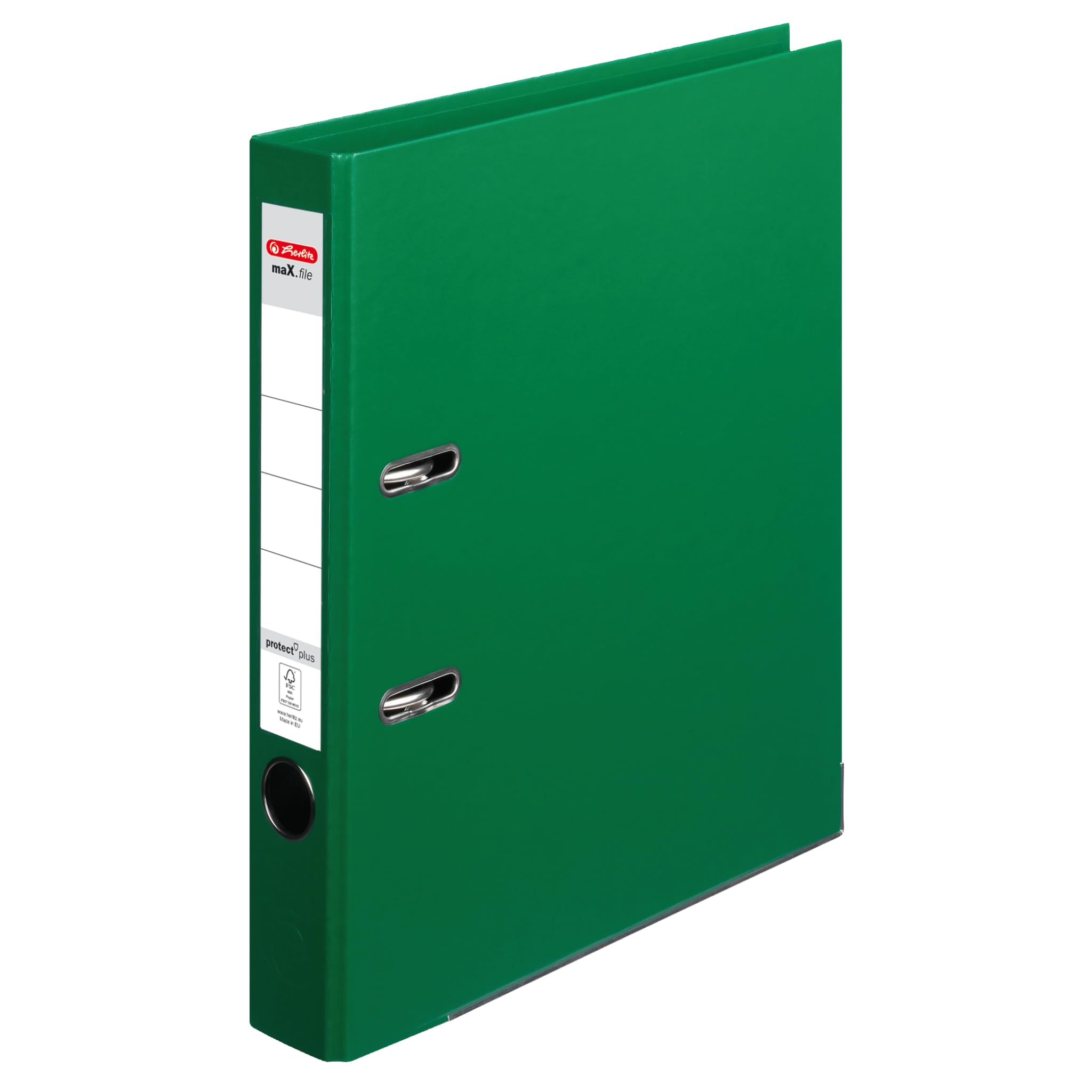 Raccoglitore maX. file protect + per documenti in formato A4, in pellicola di PP rivestimento cambio pieno finestra 4er Pack di larghezza grün schmal