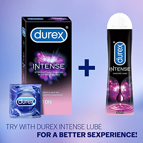 Durex Intense Condoms for her - 10 Count | Dotted and Ribbed condom with Desirex gel - Image 6