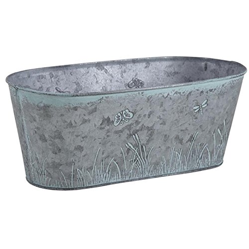 Jardinière en zinc patiné