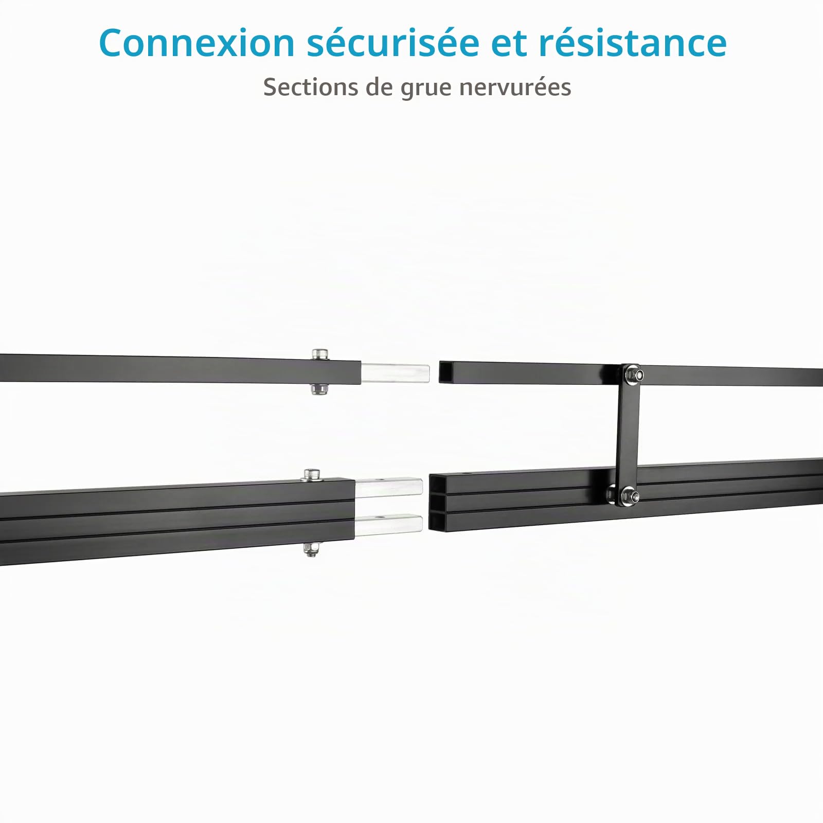 PROAIM Grue Caméra 12 Pieds avec Trépied pour Tête Pan-Tilt/Fluide | Supporte jusqu'à 8 kg avec inclinaison auto/manuelle, support moniteur, bras en 3 sections et sac de transport.