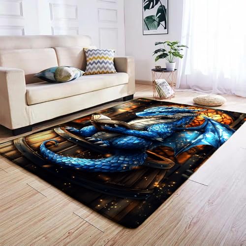 Tapete decorativo Dragon con diseño fantástico 2' x 3' miniatura 4