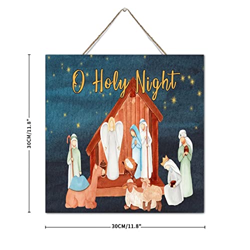 Crèche de Noël bois murale : décoration intérieure durable