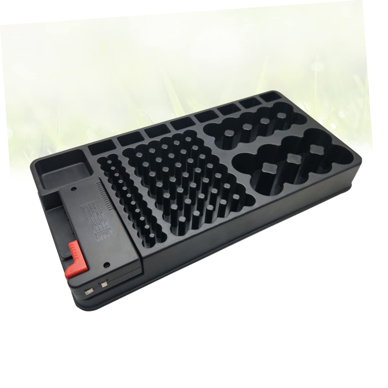 Alipis 98pezzi Scatola per Riporre le Batterie in Plastica Resistente Organizer Porta Batterie con Slot per Aa Aaa Bottone Include Tester per Rimovibile