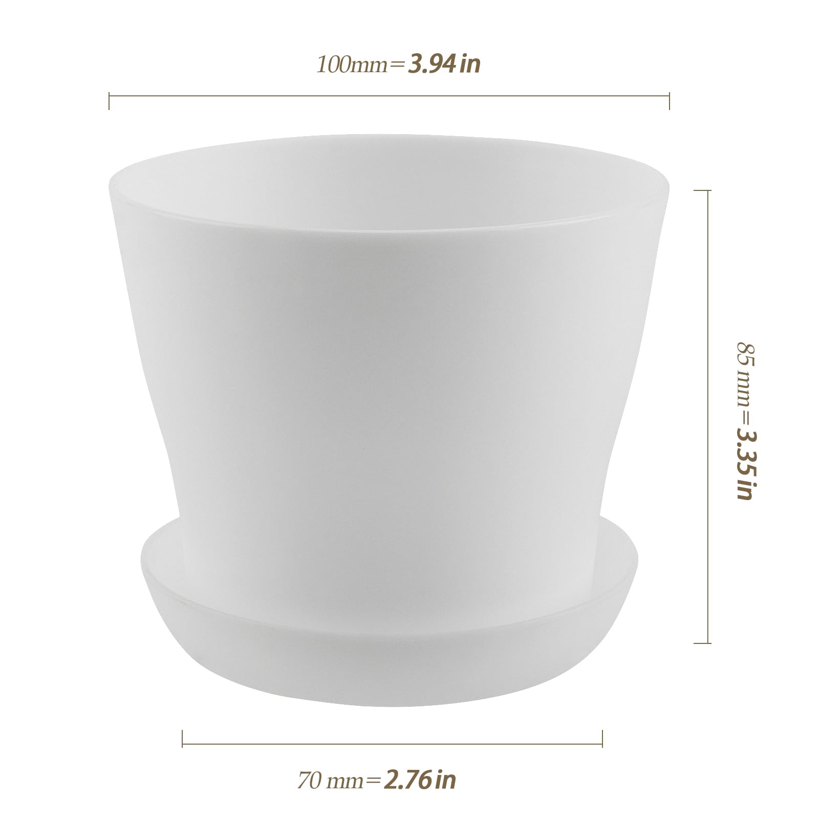 Bloempotten rond, 100 stuks 10 cm plastic plantenpot, ronde
