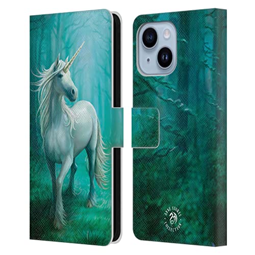 Étui licorne iPhone 14 Plus Anne Stokes Head Case Designs en cuir