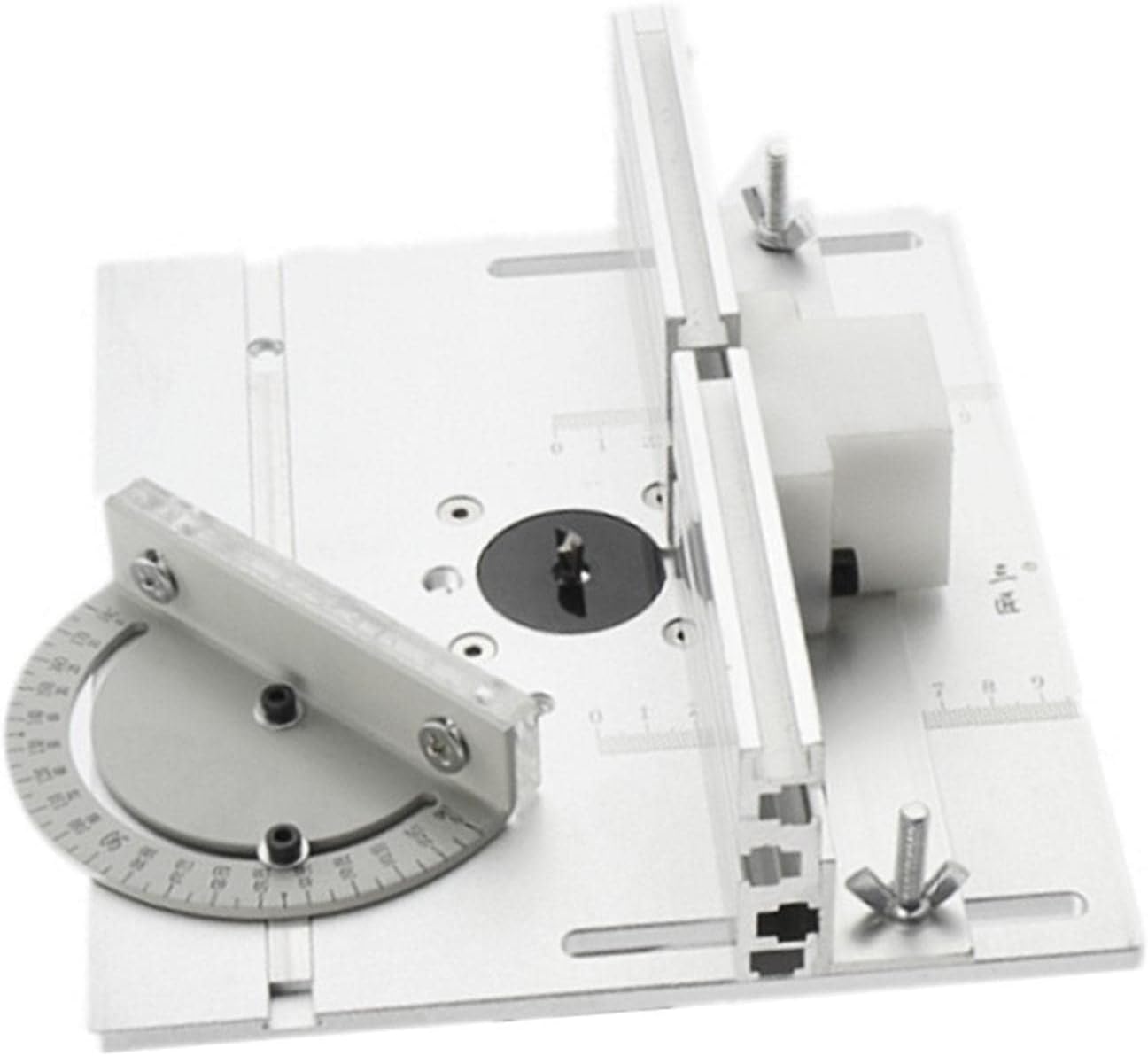 アルミルーターテーブルインサートプレート木工ベンチトリマーツール, 銀