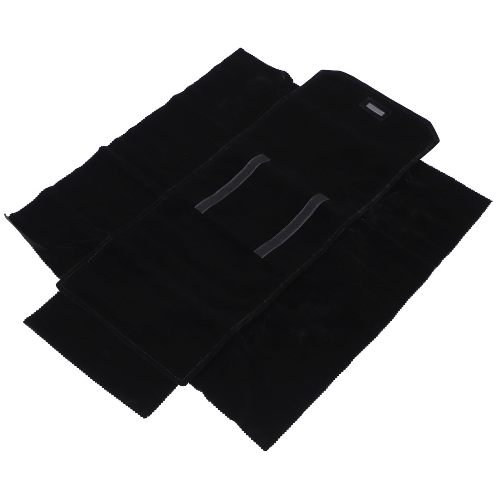 Abaodam Rotolo Porta Orologi e Braccialetti in Flanella Nera, Leggero e Compatto, Sacchetto Multifunzionale per Viaggio e Uso Quotidiano