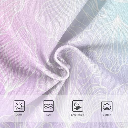 White Mermaid Scales Gradient Pastel Toddler Girls Panties, Girls' Cotton Brief Underwear, 2T–8 Years3