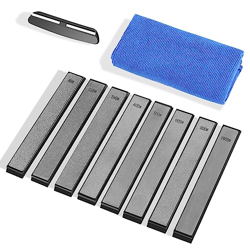 OUHZNUX Diamant Schleifstein Set 8 Stück für Messerschärfer, Abziehstein...