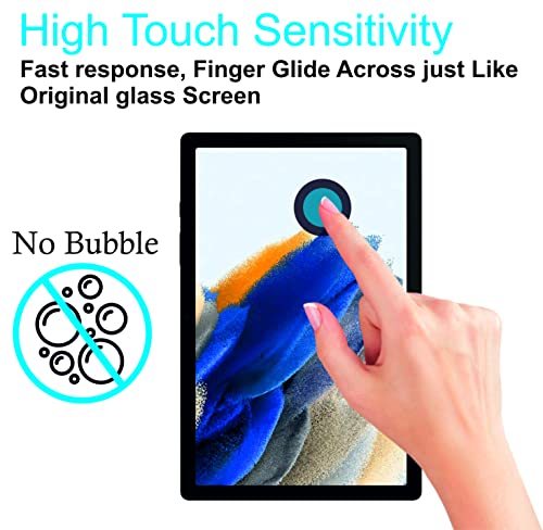 Image of [Anti-Scratch & [Smudge Proof] [Bubble Free] Premium Tempered Glass Full Screen Protector Guard For Samsung Galaxy Tab A8 10.5 Inch [Sm-X200 /X205 /X207] 2022 Smartphone
