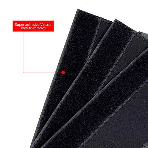 Tinleja 4Pcs Self-Adhesive Black Velcro Chain Stay Protector Neoprene, Chain Guard, Bike Frame Protector, 8.5 X 4.3Inch #TOP4