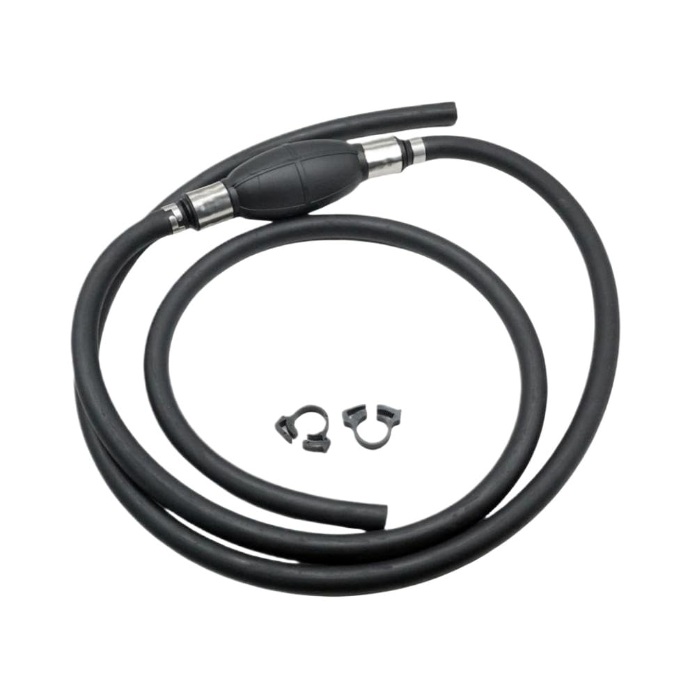 Assieme Tubo Flessibile Carburante con Pompetta di Adescamento 3/8 Pollici 10MM Compatibile con Fuoribordo Marini per Barche
