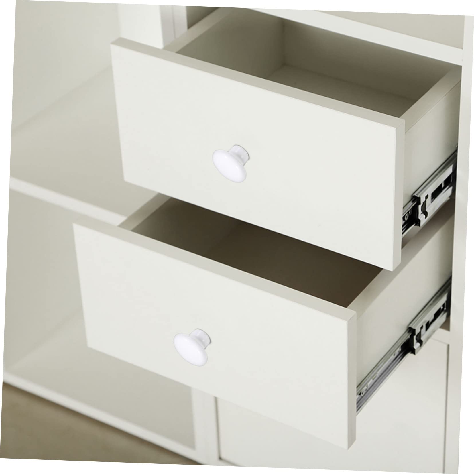 Pomelli in Ceramica Rotondi di Colore Chiaro 10 Pezzi per Cassetti