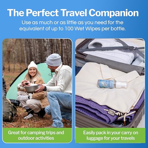 refresh liquid wipe toilet paper foam dispenser refill eco-friendly flushable wet wipe alternative with witch hazel and aloe 8 oz refill