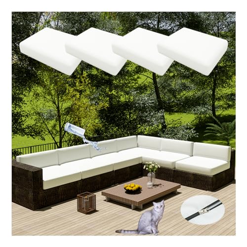 4-teiliger Sofa-Sitzkissenbezug mit Reißverschluss, wasserdicht,...