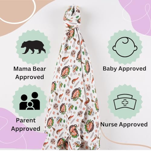 Image of Muslin Swaddle Blanket for Unisex, Soft Breathable and Skin-Friendly Baby Swaddles for Boys & Girls, Newborn Receiving Blanket, Hot Pot Blankets Babies, Large 42 x 47 inches