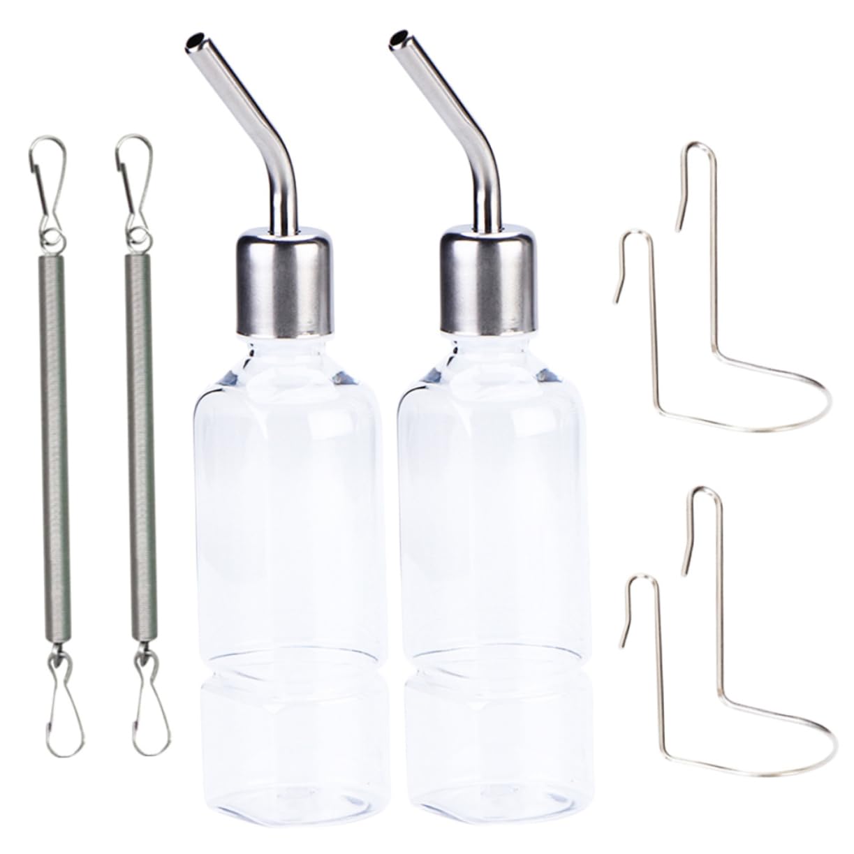 HANABASS Rabbit Watering System Pet Water Fountain Bunny Water Dispenser Stainless Steel Rabbit Drinker Hanging