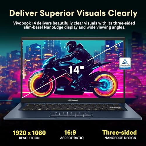 Image of ASUS Vivobook 14 Laptop, 14 inch FHD Display, Intel Core i3-1315U, 40GB RAM 1TB PCIe SSD, 128gb 9H Docking Station, Bluetooth 5.1, Webcam, Wi-Fi 5, Windows 11 Pro, Quiet Blue