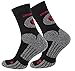 STARK SOUL Trekking Wandersocken für Damen & Herren, 2 Paar Atmungsaktive Gepolsterte Outdoor-Socken (Schwarz, 39-42)