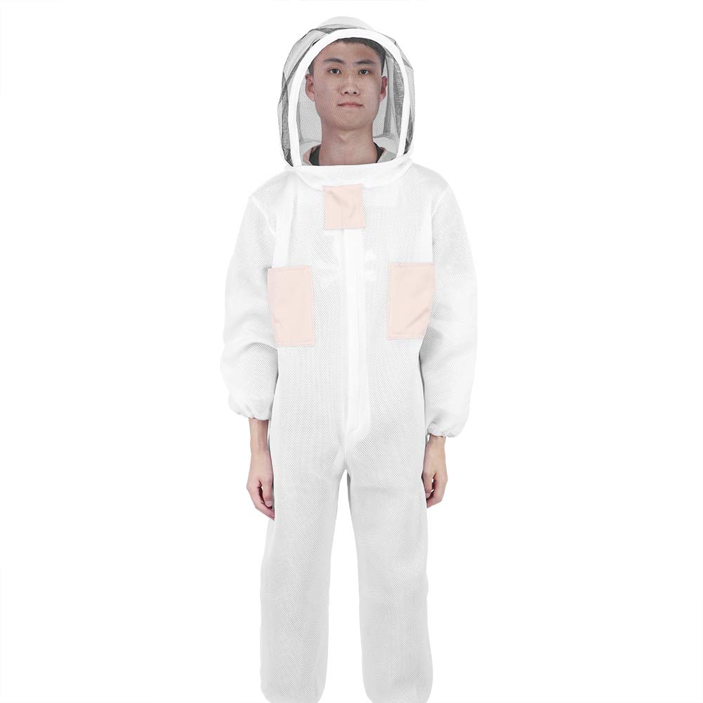 Tissting Tutto ciò che serve per l'apicoltura, completo con maschera protettiva e tasca frontale, attrezzatura per api, giacca protettiva per apicoltore, indumenti traspiranti con (XXL)