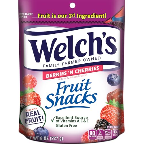 WELCH?S Fruit Snacks, Berries 'n Cherries, 237 ml