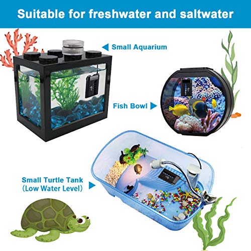 image for AQQA Mini Submersible Aquarium Heater 15W,79℉(26℃) Constant Temper