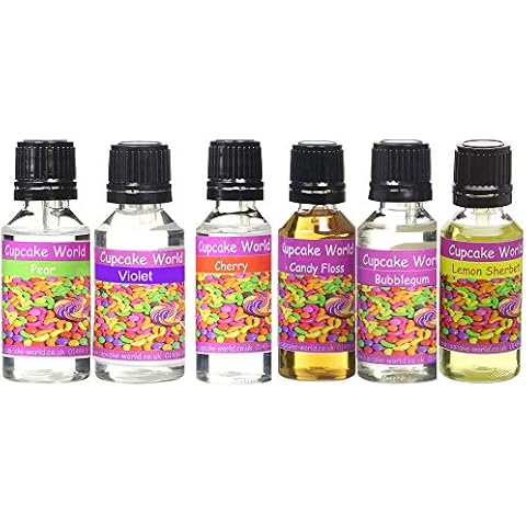 Cupcake World Intense Food Flavourings Retro Sweets Pack 28.5 ml (Pack of 1, Total 6 Flavours) Cover