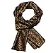 YOHOWA Gold Black Scarf for Men Floral Lightweight Silk Feeling Soft Scarves Neckerchief Wraps Fashion Gift Formal Casual Wedding