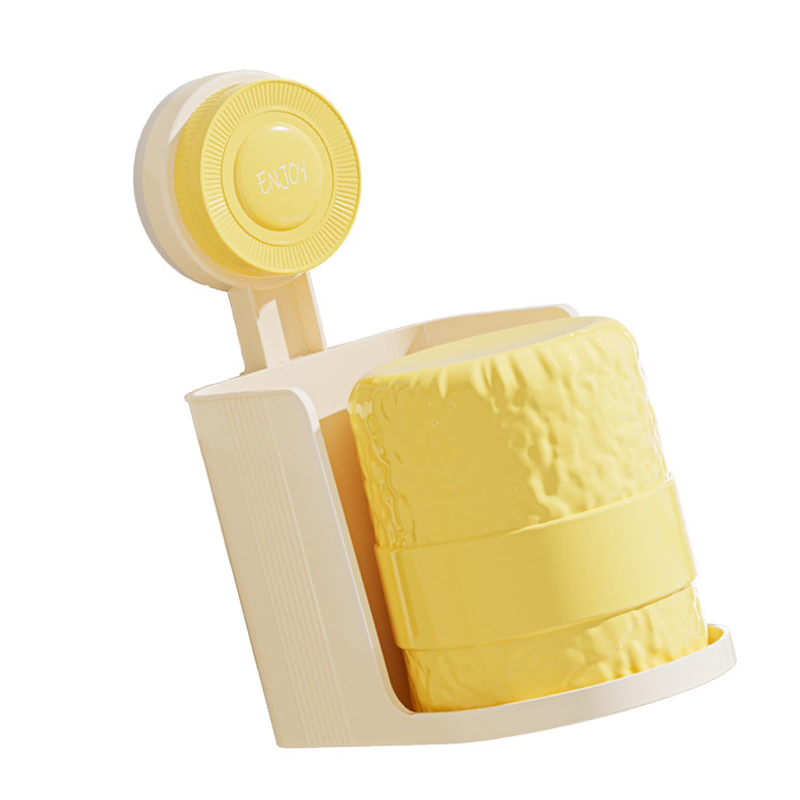 Buxuaaaa Space Saving Suction Cup Toothpaste Storage Rack Waterproof Bathroom Mount Not Drill Installation Suction Cup Toothbrush Holder Wall Mount