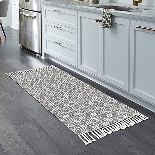 Pauwer Tappeto in Cotone con Nappe, Antiscivolo