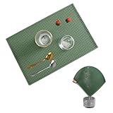 HSYTEK Alfombrilla de goteo para platos, protector de encimera a prueba de fugas, estera de secado rápido para bar, cocina, cafetería, restaurante, mostrador (1 pieza, verde oliva)