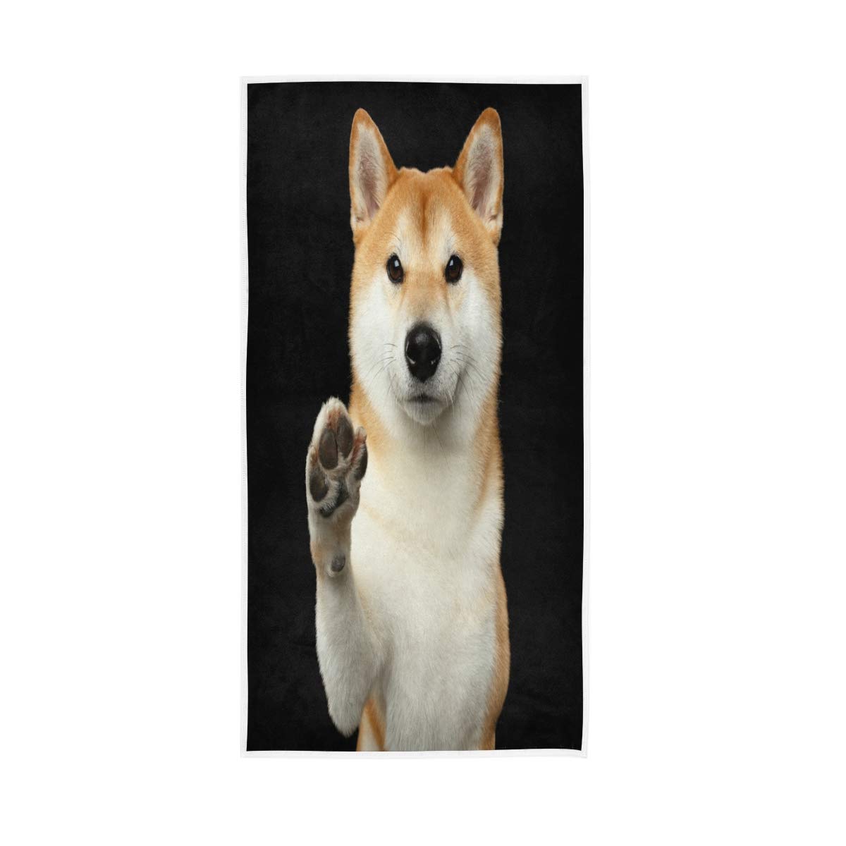 GIGIJY - Toalla de mano suave y absorbente, diseño de perro Shiba Inu (1 juego de 4 unidades) para adultos niños y niñas 76 x 38 cm