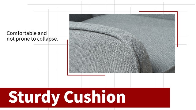Sillón Tela Gris Plegable miniatura 7