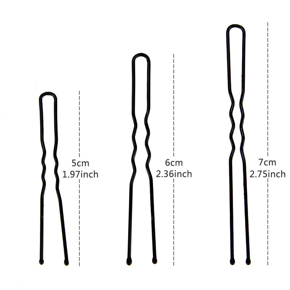 180 Pack U Shaped Hair Pins, KINGMAS U Shaped Bobby Pins Bun Hair Pins with Storage Box (2 inch)